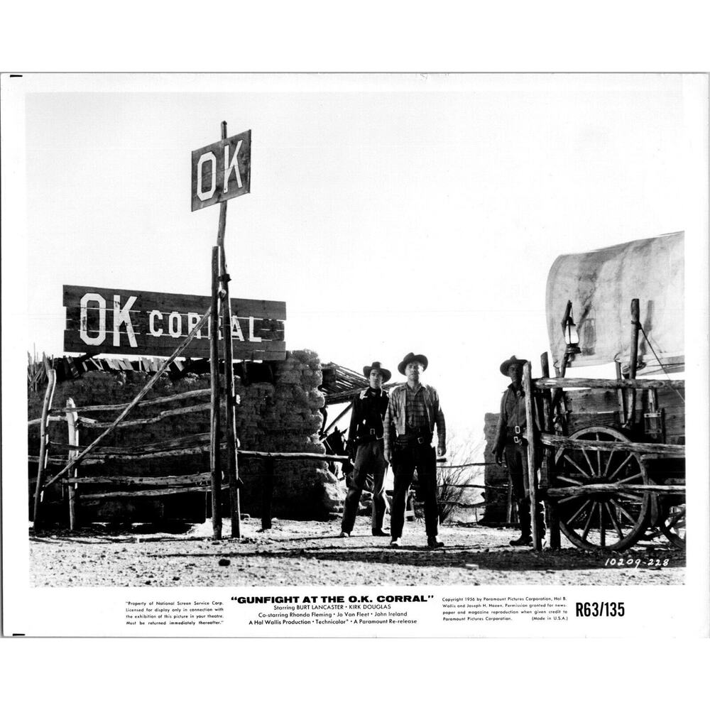 Studio Photo Burt Lancaster Gunfight at the OK Corral Jack Elam 1956 Western